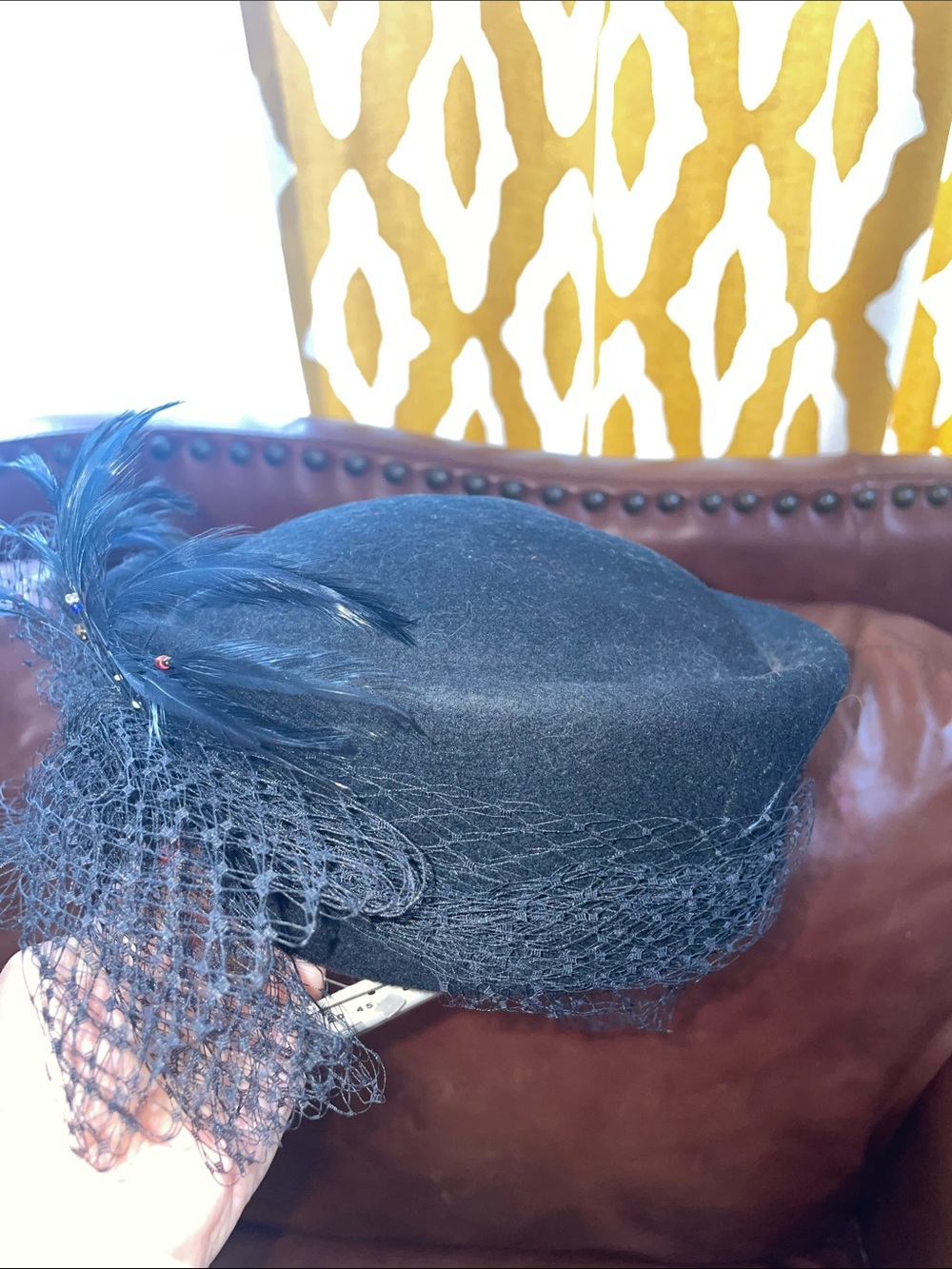 Montgomery Ward dead stock veil hat